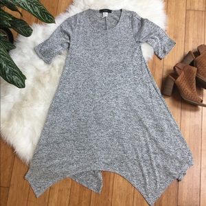Grey handkerchief cut dress
